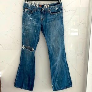 Juicy Couture Swarvoski Distressed Jeans